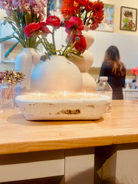 Wooden Bowl - 3 Wick